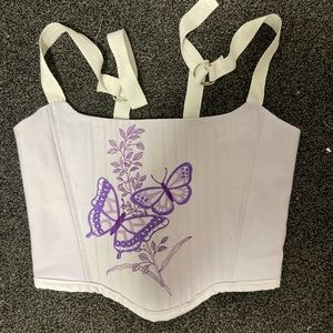 Lilac butterfly corset